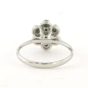 18k witgouden ring met briljant en single cut geslepen diamant tot. 0.05ct kopen? Bied vanaf 260!