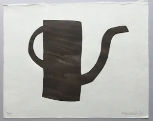 Klaas Gubbels - houtdruk 'Bruine kan ’ - 2006 - oplage 23 kopen? Bied vanaf 350!