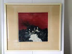 Andre Kerkhoven - Kleurets, Ingelijst verkocht voor € 65!