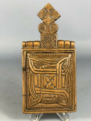 Dogon - 201115 - Ethiopian African wooden handpainted coptic icon - Ethiopia. kopen? Bied vanaf 65!
