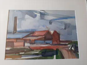 Marius Heijnes - Aquarel, Steenfabriek. kopen? Bied vanaf 40!