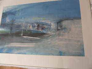 Bert Bruijn - Prachtig werk van Bert Bruijn: Gouache (groot), gesigneerd '1986'. Ingelijst. kopen? Bied vanaf 40!