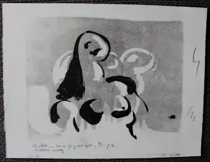 Wim Motz - Litho: twee figuurtjes - 1972 kopen? Bied vanaf 45!