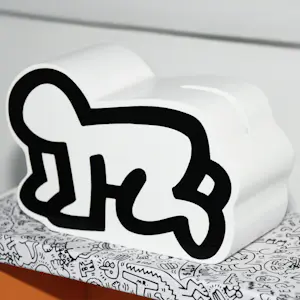 Keith Haring - Keith Haring spaarpot 'Radiant Baby' in originele kartonnen verpakking kopen? Bied vanaf 35!