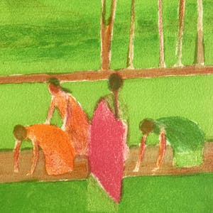 Bernard Cathelin - Mooie kleurrijke litho - 'Risière à Ceylon' - Gesigneerd - 1972 kopen? Bied vanaf 85!