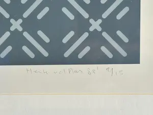 Henk van der Plas - Abstract Geometrische Compositie in wit, grijs en blauw kopen? Bied vanaf 50!