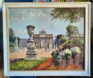 Henri van Os-Delhez - Tuilerieën en Arc de Triomphe du Carrousel, Parijs. kaufen? Bieten Sie von 280!