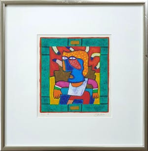 Clemens Briels - Figuren "II" (2002) - Ingelijst kopen? Bied vanaf 95!