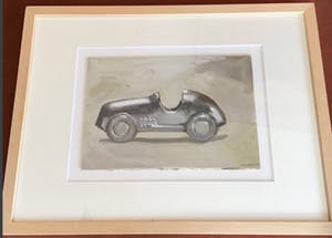 Niet of onleesbaar gesigneerd - Ben Sleek? Olieverf op karton, gesigneerd, Unica, titel Auto kopen? Bied vanaf 10!