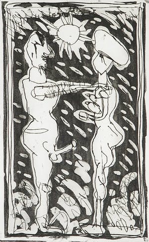 Lucebert - Ets, Dagelijks een schitterend kind gewint de zon kopen? Bied vanaf 150!