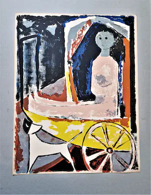 Mariano Villalta - 1958-zeer kleine oplage (4/25) litho - la carrozella - potloodgesigneerd kopen? Bied vanaf 49!