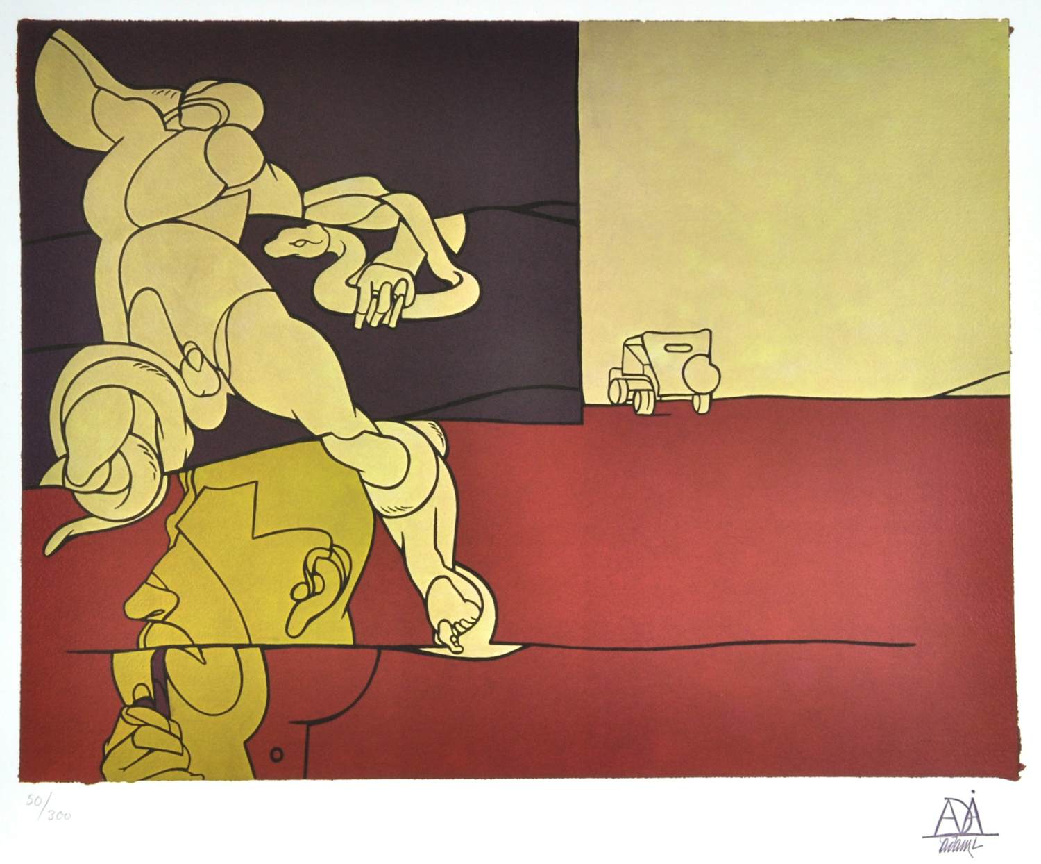 Valerio Adami - Offset - Signatuurstempel - N° 50/300 - 1979 kopen? Bied vanaf 50!