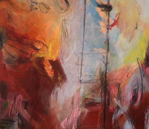 Martiene Raven - Acryl op paneel, Goed uitzicht - Ingelijst (Groot) kopen? Bied vanaf 200!