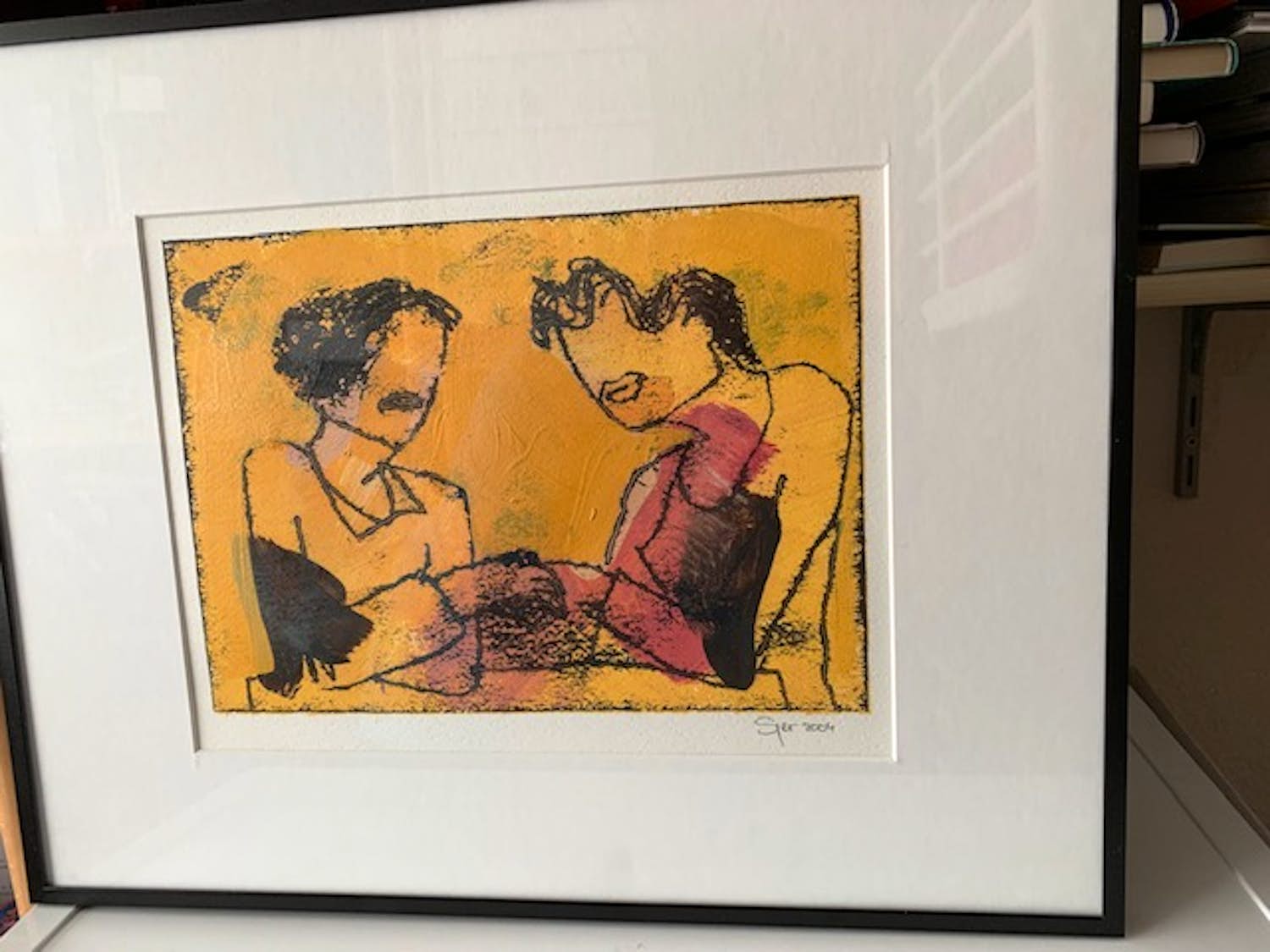 Sjer Jacobs - man en vrouw aan tafel kopen? Bied vanaf 200!