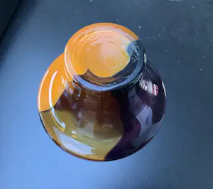 Bernard Heesen - GLAZEN SCHAAL IN DRIE KLEUREN kopen? Bied vanaf 80!