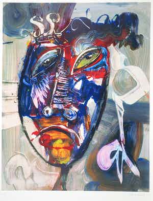 Jan te Wierik - Zeefdruk, Zonder titel verkocht voor € 60!