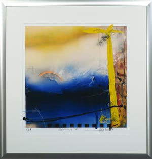 Theo Koster - Gemengde Techniek op papier, SeaScape-Ingelijst kopen? Bied vanaf 1!