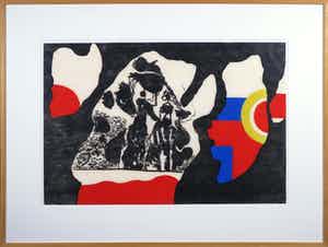 Jef Diederen - Houtsnede, Zonder titel - Ingelijst (Groot) verkocht voor € 70!