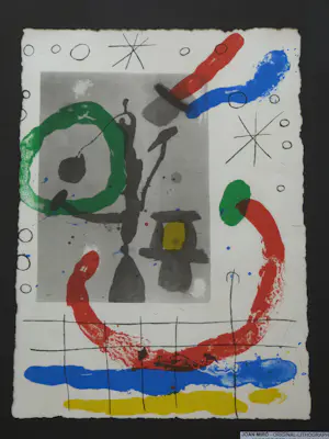 Joan Miro - Abstrakt Tierkreiszeichen "Fische kopen? Bied vanaf 100!