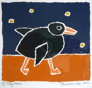 Hans Innemee - Duck -zeefdruk 2001- verkocht voor € 45!