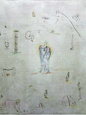 Henk Visch - FIGURATIE / ZW-W ETS + POTLOOD / EAU-FORTE + CRAYON / 66x50cm / SIG verkocht voor € 55!