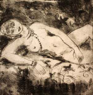 Jeanne Bieruma Oosting - Map met 12 etsen: Une selection des fleurs du mal - 1976 verkocht voor € 250!