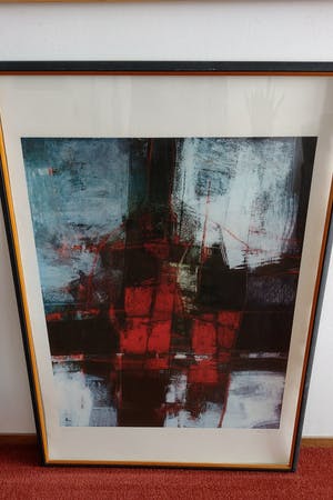 Joop Birker - " haven van Valencia" abstract werk. kopen? Bied vanaf 80!