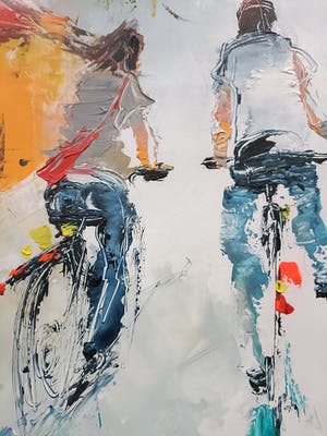 Christian Raffin - Week-end, olieverf op papier, ingelijst, nieuw ! kopen? Bied vanaf 75!