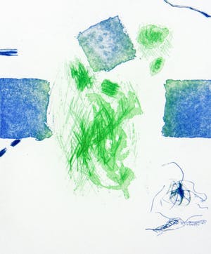 Roger Raveel - Blauw-groen tuingezicht (zeer zeldzaam) kopen? Bied vanaf 440!