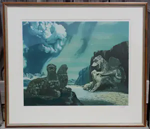 Buy Carel Willink - Ingelijste zeefdruk: De eeuwige schreeuw (Nette lijst!)? Bid from 499!