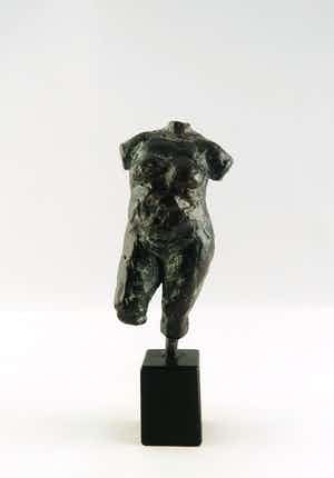 Brons (Onbekend) - Brons en natuursteen, Vrouwentorso verkocht voor € 70!