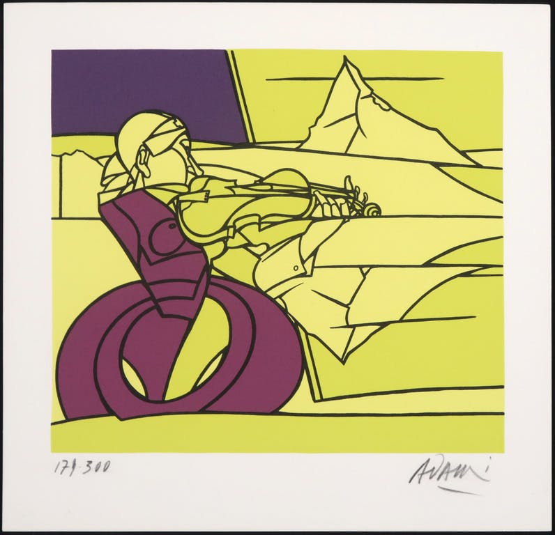 Valerio Adami - Zeefdruk, Studio per fantasia per violino  kopen? Bied vanaf 40!