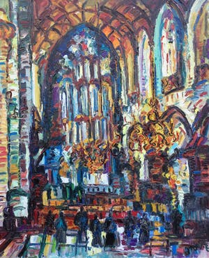 Jan Makkes - C4327, Kerkinterieur St. Bravokerk Haarlem kopen? Bied vanaf 450!