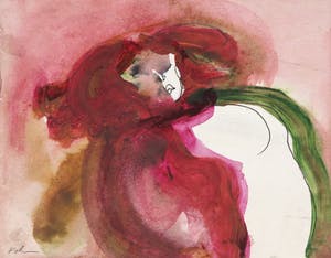 Luis Filcer - Aquarel op papier, Vrouw I kopen? Bied vanaf 50!