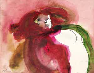 Luis Filcer - Aquarel op papier, Vrouw I verkocht voor € 50!