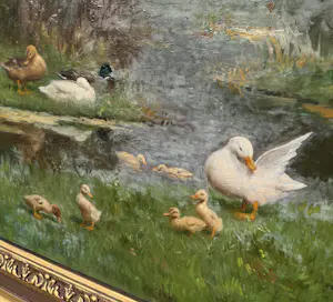 Constant Artz - Watergezicht met eendjes kopen? Bied vanaf 1200!
