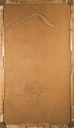 Niet of onleesbaar gesigneerd - Olieverf op board, Zittende dame - Ingelijst (Zeer groot) kopen? Bied vanaf 1!
