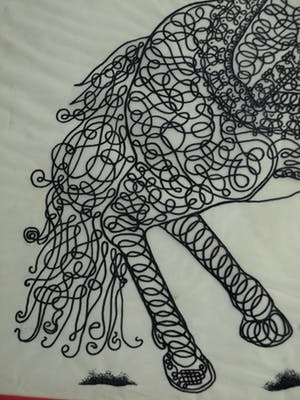 Niet of onleesbaar gesigneerd - Inkttekening , “Ruiter te Paard” – ingelijst kopen? Bied vanaf 10!