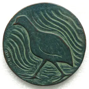 Barbara de Clercq - Grote bronzen penning , Koeten – 2000 – Ø 9½ cm. kopen? Bied vanaf 50!
