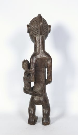 Yoruba - Houten beeld van moeder met kind op heup kopen? Bied vanaf 1!