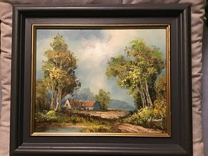 Henner Knauf - Doorkijkje met huis in bos. kopen? Bied vanaf 15!