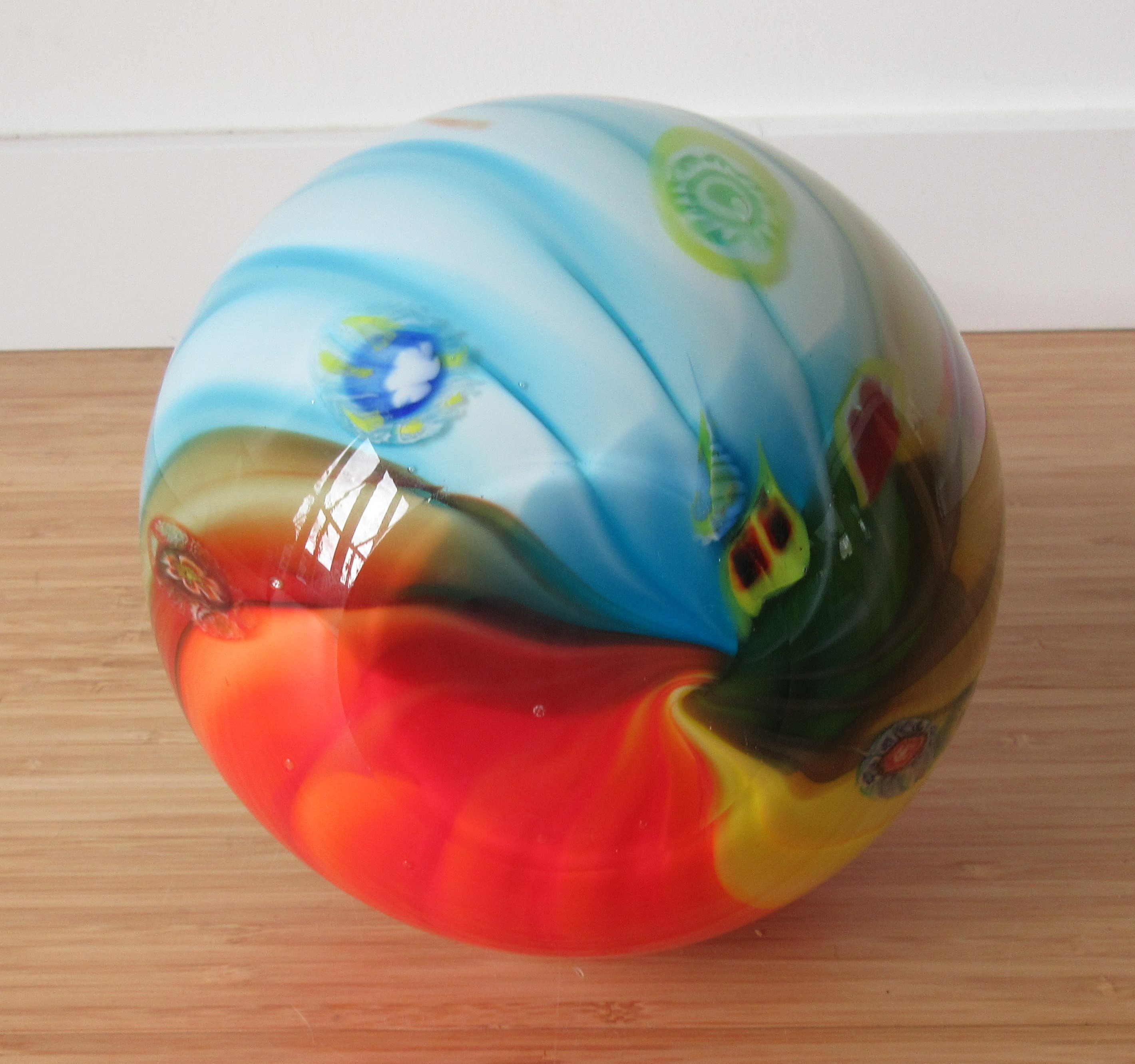 Niet of onleesbaar gesigneerd - Murano (toegeschr.) Prachtige meerkleurige Murrine studio glazen vaas  kopen? Bied vanaf 1!