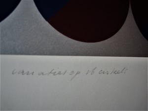 Rob Schotman - Fraai jaren 60 PoP Art Litho - variaties op een cirkel - gesigneerd oplage 50 ex kopen? Bied vanaf 28!