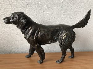 Brons (Onbekend) - Zwaar beeld GOLDEN RETRIEVER - 7 kg. kopen? Bied vanaf 65!