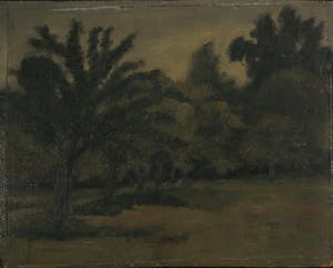 Pieter Haan - Olieverf op board, lot van vier boslandschappen kopen? Bied vanaf 1!