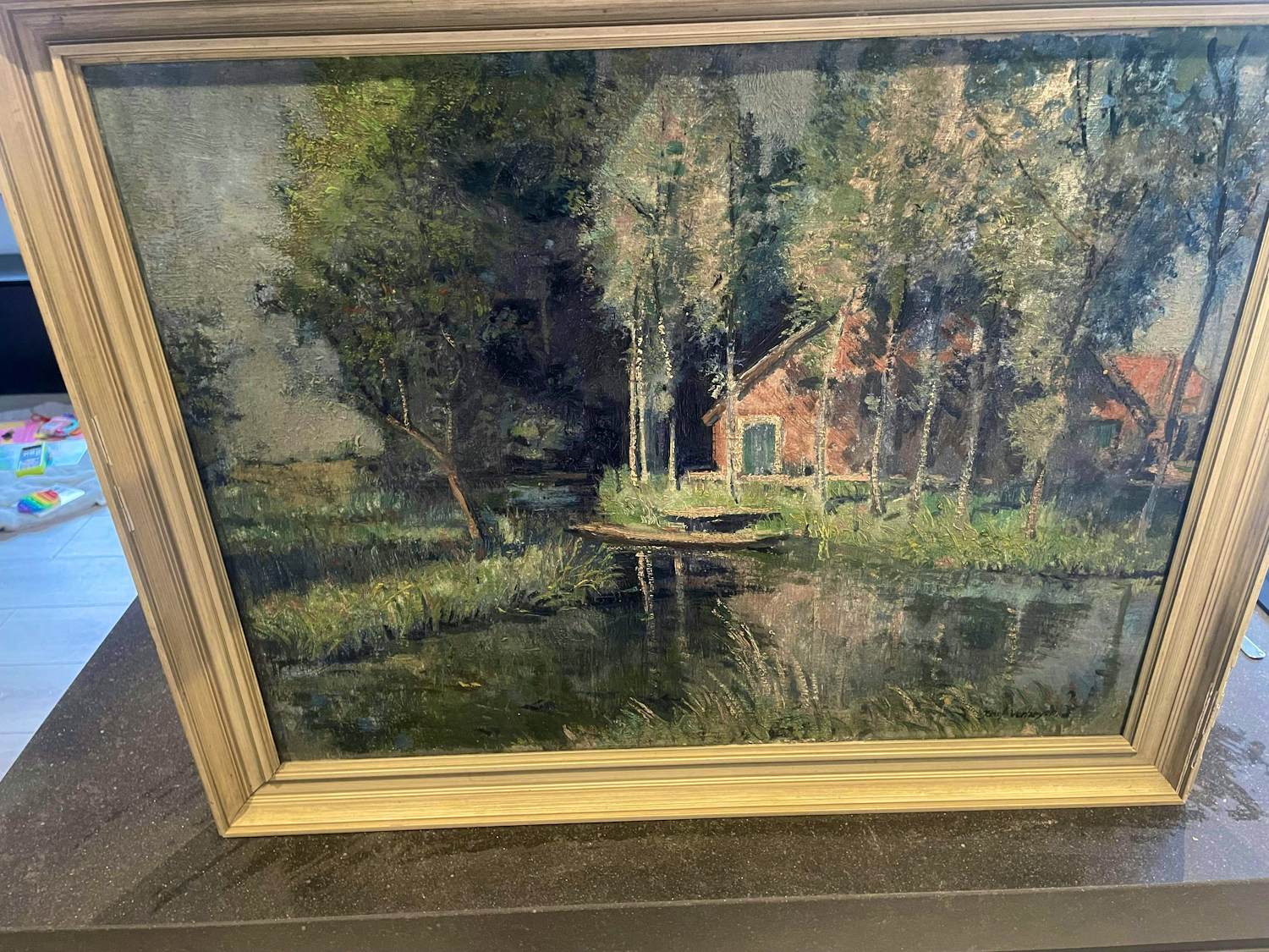 Josef Verheijen - Tienhovensche kanaal bij de vecht verkocht voor € 150!
