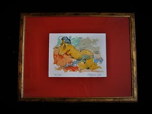 Nic Jonk - gesigneerde -Beperkte Oplage - Zeefdruk - Voloptueus liggend vrouwelijk naakt kopen? Bied vanaf 10!