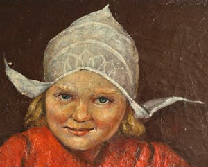 Niet of onleesbaar gesigneerd - Olieverf op doek , Zeeuws meisje ? - gesigneerd kopen? Bied vanaf 1!
