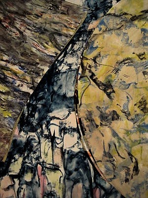 Karel Slingervoet - Grote Expressieve Collage van Haarlemse Materieschilder en Collagist kopen? Bied vanaf 1!