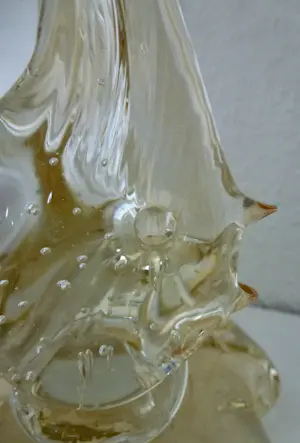 Niet of onleesbaar gesigneerd - Murano Glas - Pair of transparent Vases with Fish (Soliflore) - Glas kopen? Bied vanaf 1!